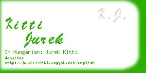 kitti jurek business card